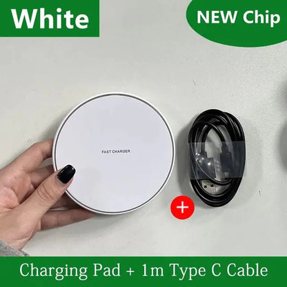 30W Wireless Charger Pad Stand for iPhone & Samsung